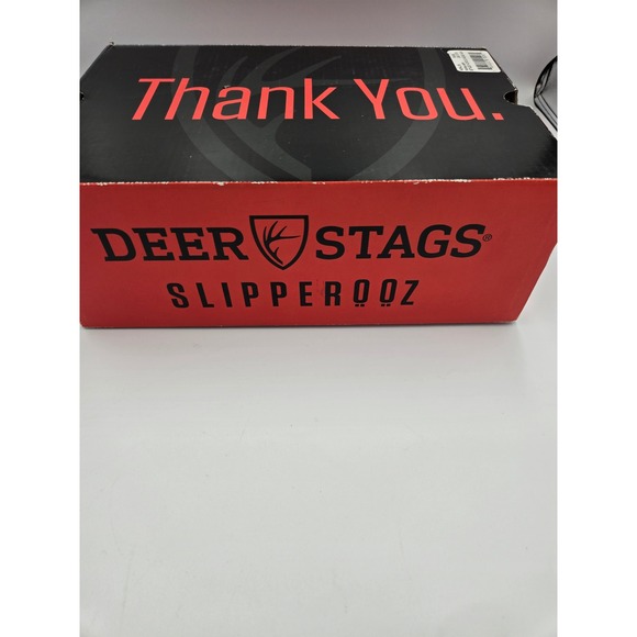 Deer Stags Nordic Slipperooz Men's Wide Width Indoor Outdoor Black Slippers 9W - Picture 11 of 16